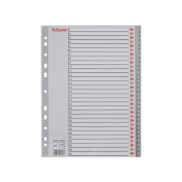 Esselte Índice Numérico Multitaladro 1-31 Polipropileno A4 Gris con Carátula Índice Cartón Color Precio: 7.49999987. SKU: B1ERFNMTGF