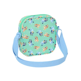 Bolso Bandolera Bluey Sisters Verde 16 x 18 x 4 cm