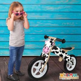 Moto correpasillos de madera vaca woomax 12" 85x37x53 cm Moto correpasillos de madera vaca woomax 12" 85x37x53 cm