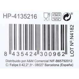 Inde Copa de Vino "Vega" 46 cl (0.46 L), Cristal, Diámetro 7.4 cm x Altura 22 cm - Juego de Copas para Vino Tinto y Blanco (24 Unidades)