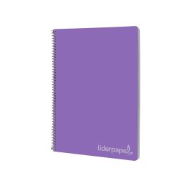 Cuaderno Espiral Liderpapel Folio Witty Tapa Dura 80H 75 gr Cuadro 4 mm Con Margen Color Violeta 5 unidades