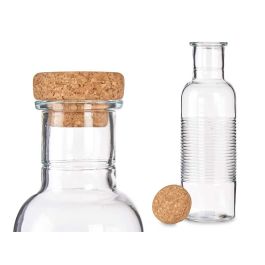 Pasabahce Botella Hoop con tapón de corcho 1070 ml, vidrio transparente (6 Unidades) Pasabahce Botella Hoop con tapón de corcho 1070 ml, vidrio transparente (6 Unidades)