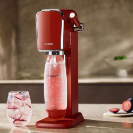Sodastream ART Mandarine Máquina de Agua con Gas con 1 Botella de 1L Compatible con Lavavajillas + 1 Recarga de Gas de 60L