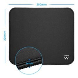 Ewent Ew3183 Alfombrilla de Ratón Poliéster 250x200x6 mm | Superficie Antideslizante para Ratón Óptico y Láser, Control Preciso