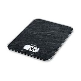 Beurer KS-19 Balanza de Cocina con Pizarra, 5 kg, Pantalla LCD, Función Tara, Vidrio Ultra Plano