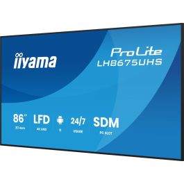 IIYAMA LH8675UHS-B2AG Pantalla LED 85.6" 4K Ultra HD 3840x2160 IPS para señalización digital con WiFi, 3xHDMI, 2xUSB, DisplayPort