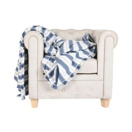 Manta Home ESPRIT Azul Gris Rayas Manta Home ESPRIT Azul Gris Rayas