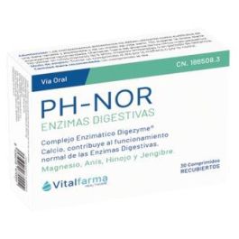 VITALFARMA Ph-Nor 30Ccomp. Complejo Enzimático con Magnesio, Calcio y Plantas para Mejorar la Digestión y Función Enzimática Precio: 15.4999999. SKU: B16NC6R45Z
