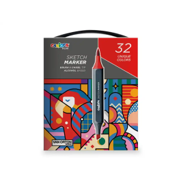 Carioca Rotuladores Doble Punta Cincel-Pincel Colores Surtidos Caja Premium 32 Unidades Precio: 17.5000001. SKU: B1AW7NJAZE