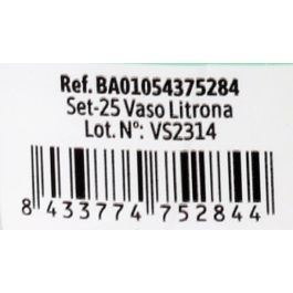 Algon Set de 25 Vasos Litrona, 11 x 15.5 x 11 cm (12 Unidades)