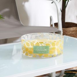 Home Deco Factory Vela Citronela Antimoustique 4 Mechas Vidrio 760g d.19cm h.7,5cm 25h