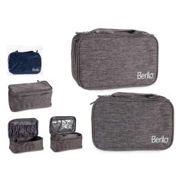 Berilo Neceser de Viaje en Tela, Portarropa Interior, 100% Poliéster, Azul/Gris/Negro, 10x15x27 cm (12 Unidades) Precio: 75.58999954. SKU: B1DAGBXJEE