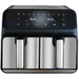 Unold 58685 Freidora de aire caliente de doble cámara Twin Zone 8 L, 1700W, 60-200°C con 10 programas