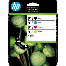 HP 912 Paquete de 4 Cartuchos de Tinta Original CMYK Negro/Cian/Magenta/Amarillo para OfficeJet 8010e/8020e Series Precio: 95.5000002. SKU: B14MS4LLW8