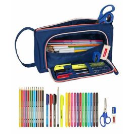 Estuche Escolar con Accesorios Kelme Navy blue Naranja Azul marino 20 x 11 x 8.5 cm (32 Piezas) Estuche Escolar con Accesorios Kelme Navy blue Naranja Azul marino 20 x 11 x 8.5 cm (32 Piezas)