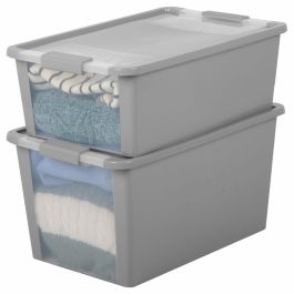 Caja de Almacenaje Curver Gris Plástico 26 L 55 x 19 x 35 cm (7 Unidades) Caja de Almacenaje Curver Gris Plástico 26 L 55 x 19 x 35 cm (7 Unidades)