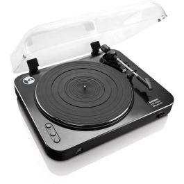 Lenco LBT-120 Tocadiscos Tracción por Correa Semiautomático Bluetooth Negro - Reproducción 33/45 RPM USB
