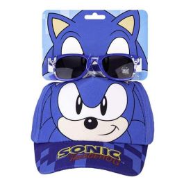 Cerdá Gorra y Gafas de Sol Sonic para Niños - Set Azul, Talla Gorra 53 cm, Edad Recomendada 3 a 8 Años
