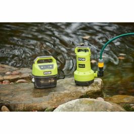 Ryobi RYO4892210213853 Bomba de evacuación sin cable 18V, caudal 4.200 l/h y altura máx. 8 m