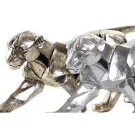 Figura Glam DKD Home Decor Dorado Plateado 10 x 18 x 46.5 cm (2 Unidades) Figura Glam DKD Home Decor Dorado Plateado 10 x 18 x 46.5 cm (2 Unidades)
