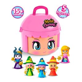 Famosa Pny88000 Pinypon Magic Dreams - 5 Figuras Exclusivas de la Bella Durmiente y Contenedor para Guardar y Transportar Accesorios