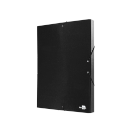Liderpapel Carpeta proyectos folio lomo 30mm cartón forrado negra 250 x 350 mm