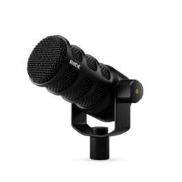 Rode PodMic USB Micrófono Dinámico Profesional para Podcasting, Streaming y Gaming, Conexión Dual XLR y USB-C, DSP APHEX, Color Negro