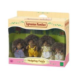 Sylvanian Families 4018 Familia Herisson - 4 figuras articuladas (mamá, papá, hijo, hija) con ropa extraíble +3 años
