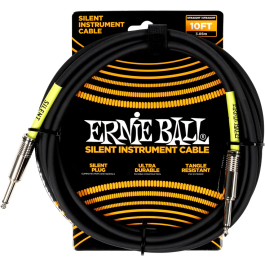 Ernieball Cable Instrumento Silent Jack-Jack SS 6m Negro