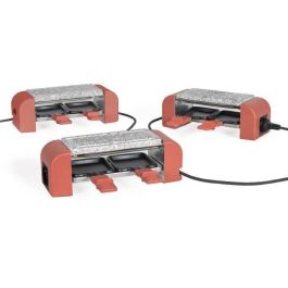 Livoo DOC310R Raclette Conectable para 2 Personas, 450W, Termostato Automático, Incluye 2 Espátulas de Madera y 2 Ollas Fondue