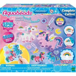 Aquabeads 31944 Set de Abalorios para Crear Unicornios, más de 1500 Piezas y 24 Colores, Llaveros (+4 años)