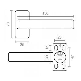 Edm Juego Manilla 6800 Aluminio Negro