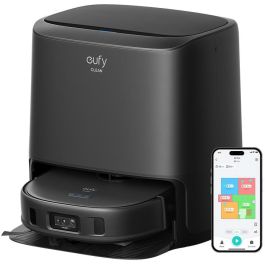 Eufy X9 Pro - Robot aspirador con cámara LDS y autovaciado, fregado, 5500 Pa, control por voz, compatible con Google Assistant y Alexa, negro