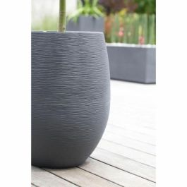EDA 13737GANTPX12 Maceta Redonda Grafito Ø50cm, 53L, Gris Antracita