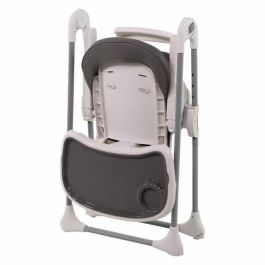 Nania NAN3507460228045 Trona para Bebé Bianca con Respaldo Reclinable, Altura Regulable y Plegado Compacto, 6 a 36 Meses, Gris