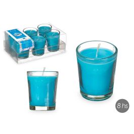 Set 6 Velas Vaso Vidrio Oceano Azul 16x6.5x11 cm - Acorde (12 Unidades) Precio: 32.49999984. SKU: B15LNHCMXX