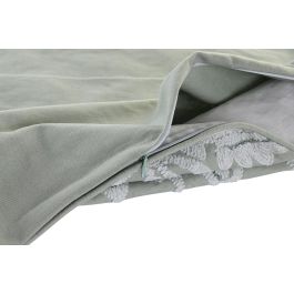 DKD Home Decor Funda Cojín Decorativa Verde Menta de Poliéster 50 x 50 cm con Cierre de Cremallera