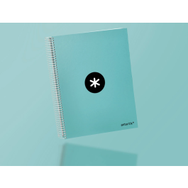 Antartik Cuaderno Espiral A4 Forrado 120 Hojas 90gr Color Menta Horizontal