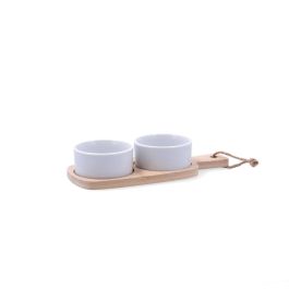 Tabla Aperitivo Bambú Cerámica Tapas Quid 20x8,5x3,9 cm Precio: 4.3076. SKU: B17K58H8RE
