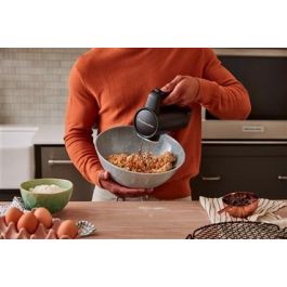 Kitchenaid Batidora Amasadora Inalámbrica 5KHMR762BM con Batería GO, 7 Velocidades, Negro Mate