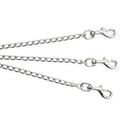 Gloria Acople Cadena para 3 Perros - 2 mm x 25 cm en Acero Cromado