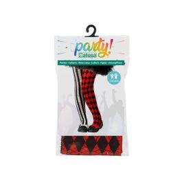 Pantys Rayas Niño Rojo Y Negro para Disfraces y Animaciones Infantiles, Aportan Alegría a Cualquier Disfraz Colorido