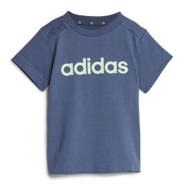 Conjunto Deportivo para Bebé Adidas I Lin Co Set Infantil Azul Gris