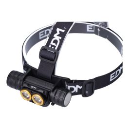 Edm Linterna Frontal 3.000lm, 20h Autonomía, IP44, USB Tipo-C, 4 Modos Luz, Incluye Cinta e Imán