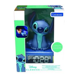 LEXIBOOK Despertador digital 3D Stitch Disney con luz y sonido – 6 tonos y sonidos, volumen ajustable, función de repetición
