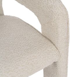 Silla de Comedor Beige Poliéster 69 x 66 x 73 cm