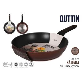 Quttin Sartén de Aluminio Forjado de 28 cm, con Mango Soft Touch, serie Full Saha, espesor 3.0 mm (6 Unidades)