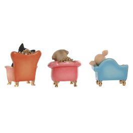 DKD Home Decor Figura Urban Resina Multicolor 9.5 x 14 x 15 cm (3 Unidades)