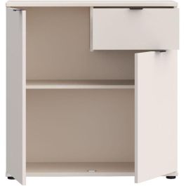 GANYMEDE GNMK222LU60 Pequeño mueble de almacenaje - aparador - 2 puertas, 1 cajón - Arena - 80,1 x 34,1 x 82,3 cm