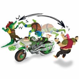 Figura tortugas ninja con vehiculo (moto sidecar o moto batalla) 33x19 cm - modelos surtidos Figura tortugas ninja con vehiculo (moto sidecar o moto batalla) 33x19 cm - modelos surtidos